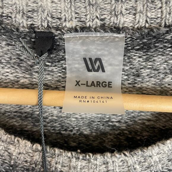 VRST Men's Relaxed Cozy Sweater Charcoal Gray Striped MAX200337 $80 MSRP Size XL - Picture 5 of 9